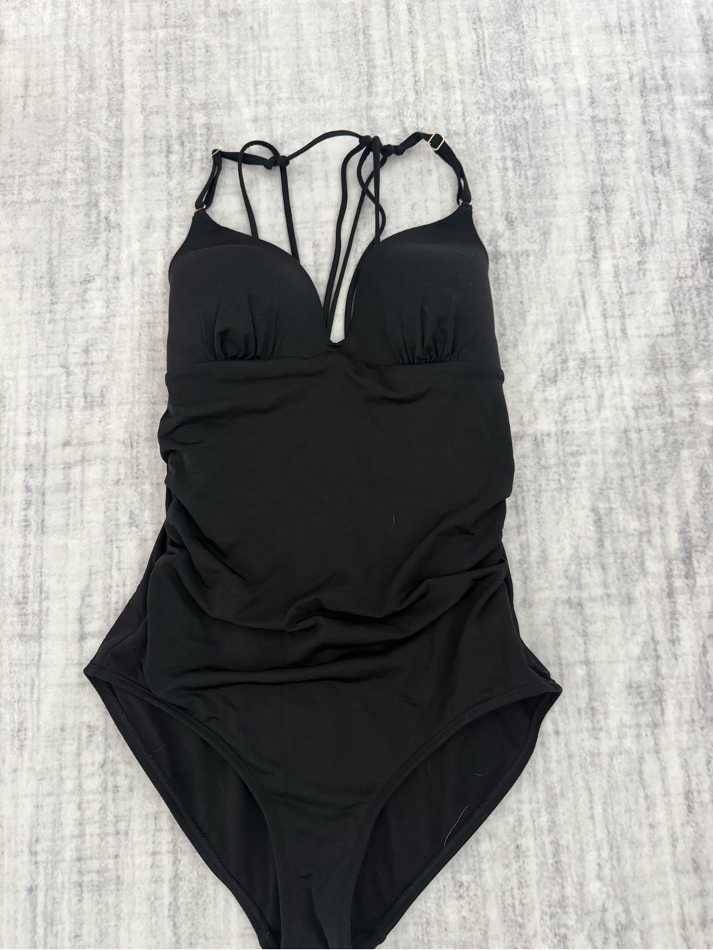 Women’s Athleta Black One-Piece Swimsuit with Strappy Back